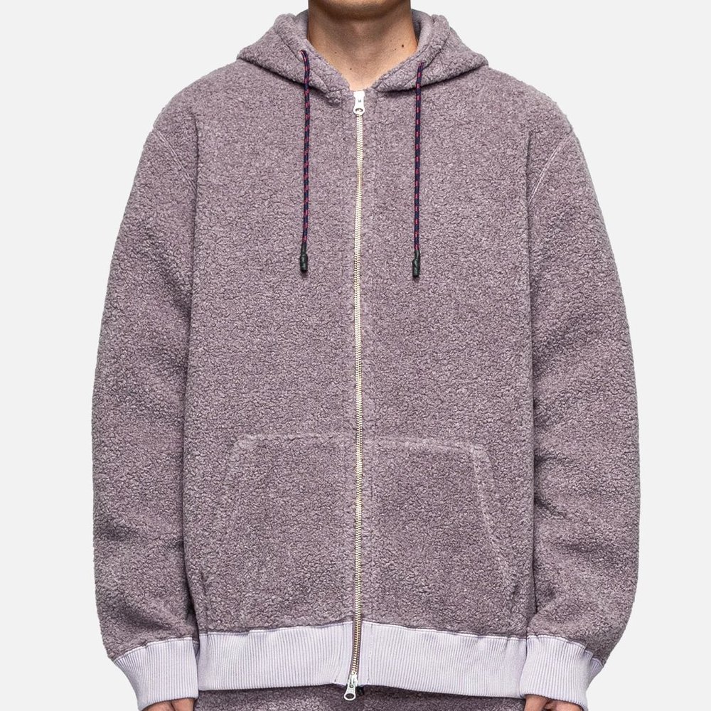 CLOT ZIP UP SHEEP BOA PILE PARKA PURPLE